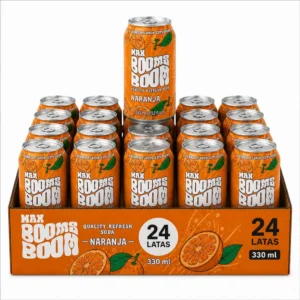 24x Refresco Boom Naranja Max Lata