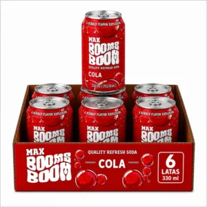 6x Refresco Boom Cola Max Lata