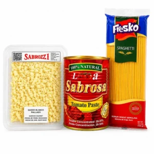 Combo Charola Queso Blanco Rayado + Pasta Tomate La Sabrosa + Spaguettis Fresko