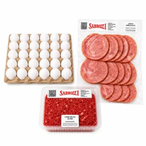Combo Cartón Huevos De Corteza Blanca + Charola Carne Res Molida + Pqte De Jamón Embuchado
